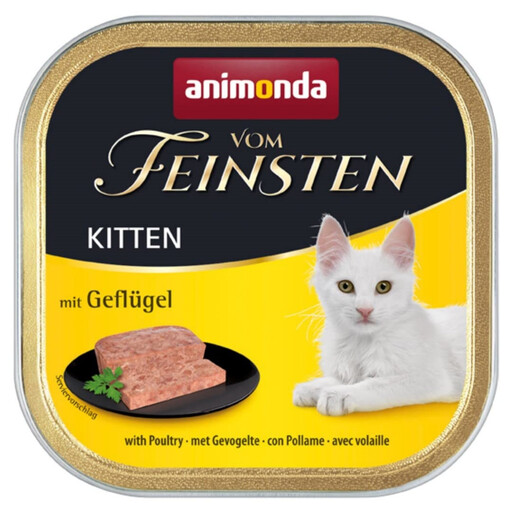 animonda Vom Feinsten Kitten Poultry Wet Cat Food, Grain-Free, 32 × 100 g