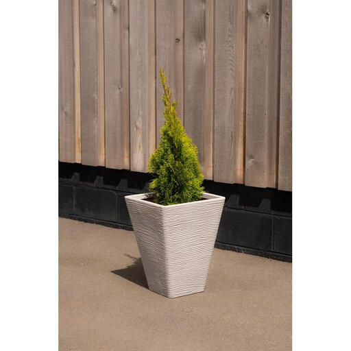 Strata Amalfi Planter Square Tapered Large in a stone finish