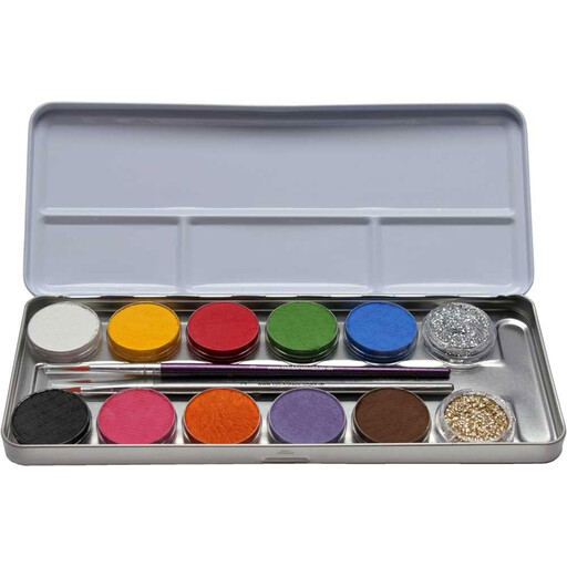 Eulenspiegel 212004 - Professional Aqua Makeup, 12 Colors