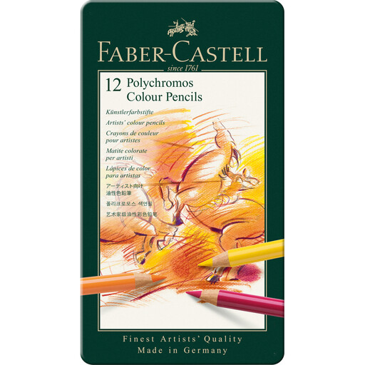 Faber-Castell Polychromos set of 12 colored pencils for artists