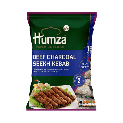 Humza Seekh Kebab de B?uf au Charbon (Halal) 750g