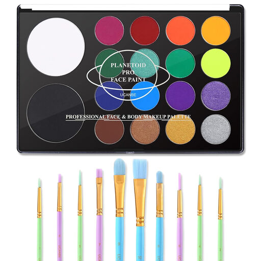 UCANBE 18 Colors Asteroid Professional Face Watercolor 2-Piece Set