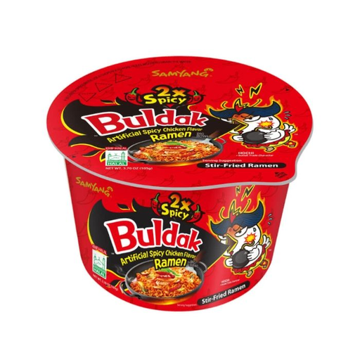 Samyang Buldak Extra Double Hot Chicken Ramen Noodles Bowl