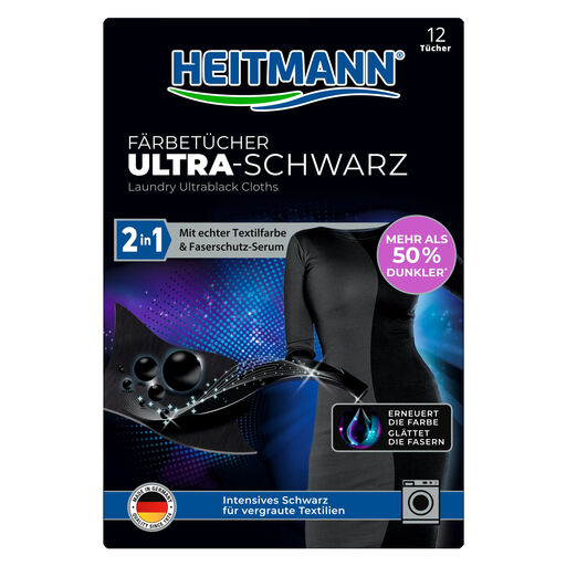 HEITMANN 2-in-1 Ultra Schwarz F?rbetücher