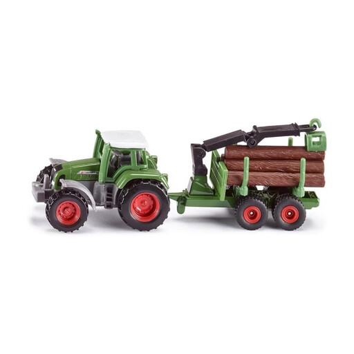 Siku 1645 Fendt Tractor with Forestry Trailer