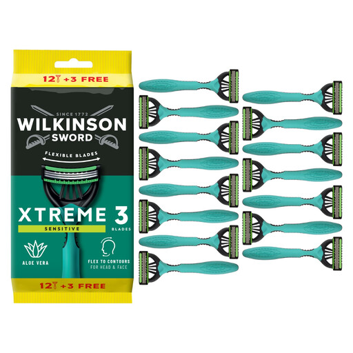 Wilkinson Sword Xtreme 3 - Rasoirs Jetables Peaux Sensibles