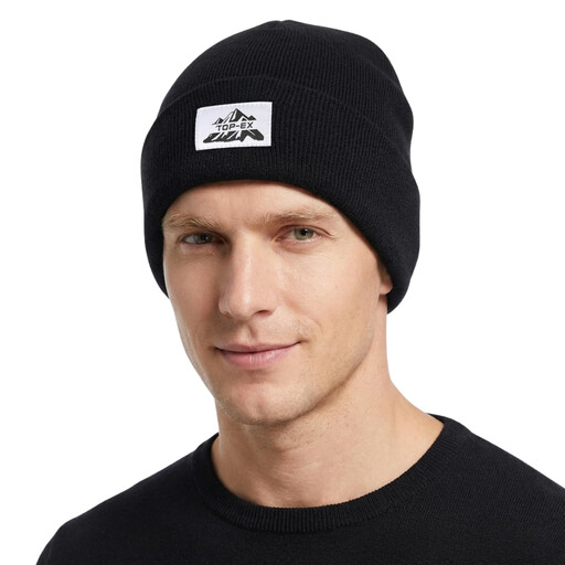 TOP-EX Beanie 100% Merino Wool Fleece Lined