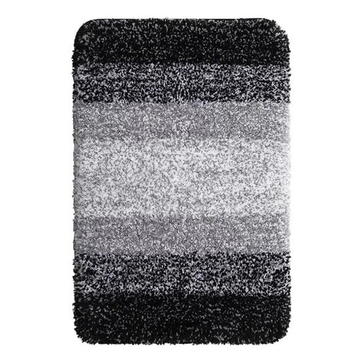 Modern Low-Pile Rug with Black Gradient