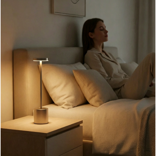LED Tischlampe Kabellos Akku, 1800mAh Touch Tischleuchte Dimmbar – Roségold