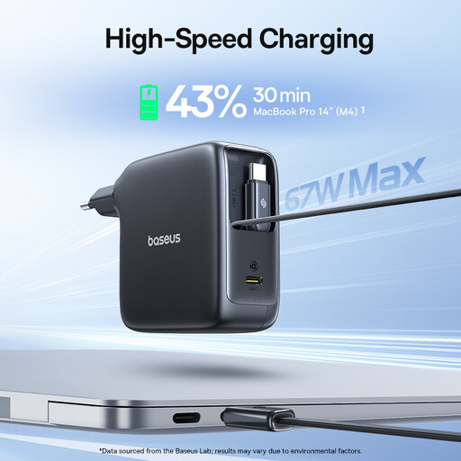 Baseus EnerCore CJ21 Charger with Dual Retractable Cable