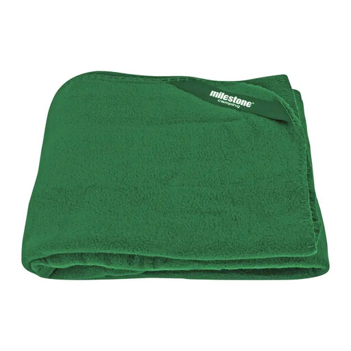 Milestone Camping Thermal Blanket Fleece 200GSM Evergreen 120x150cm