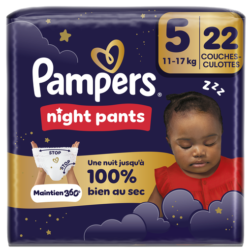 Pampers Baby-Dry Night Pants, Size 5, 22 pants