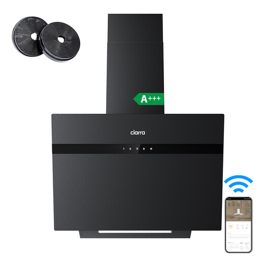 Ciarra slanted black hood with Wi-Fi