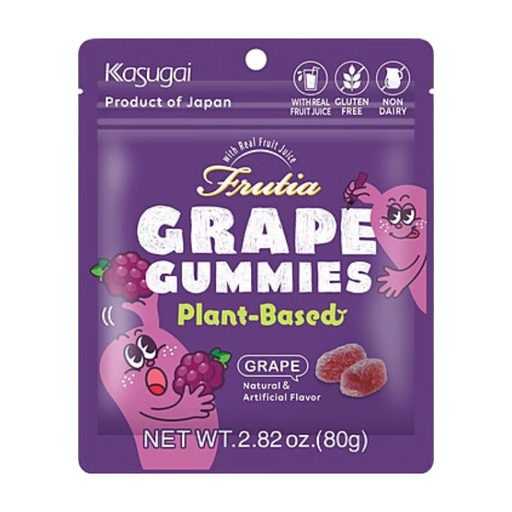KASUGAI Frutia Grape Gummy Plant-Based 80g
