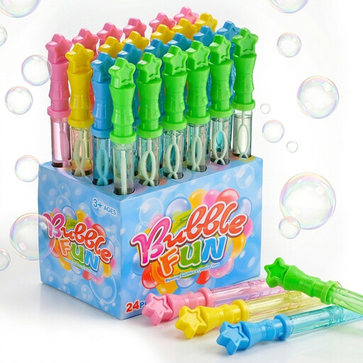 24-Pack Kids Large Bubble Wand Toy