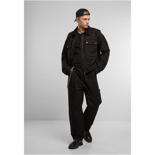 Urban Classics Mens Cotton Carpenter Pants black 33
