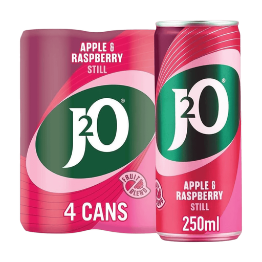 J2O Apple & Raspberry Fruit Blend Cans 4 × 250ml