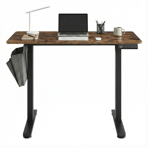 Ochama x SONGMICS Height Adjustable Desk in Rustic Brown