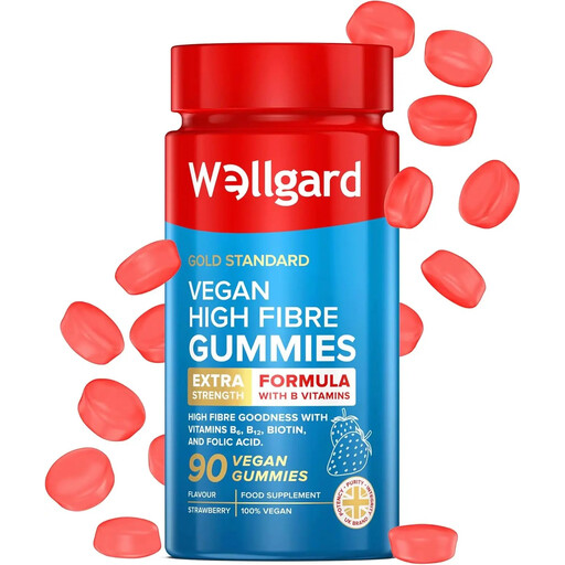 Wellgard High Strength Fibre Digestive Support Gummies Strawberry Flavour - 90 Gummies
