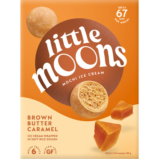LITTLE MOONS Caramel Butter Pecan Ice Cream Mochi