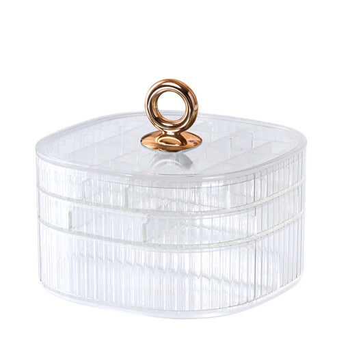 JORDAN&JUDY High-Capacity Transparent Jewelry Storage Box