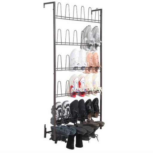 MyGift 5-st?ckiges wandmontiertes Schuhregal aus Metall