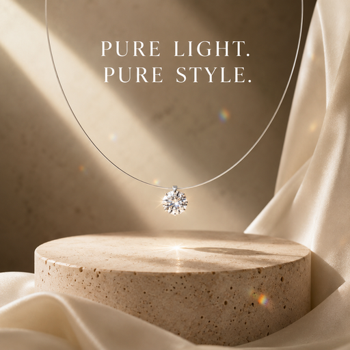 VoxorAI White Moissanite Necklace – Jewelry, Accessories, Elegant and Versatile Color Zirconia Necklace, Mermaid Tear Collar 