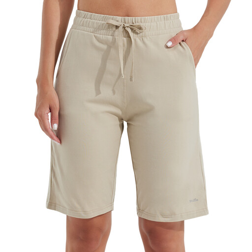 Willit Women's 10" Bermuda Cotton Long Shorts