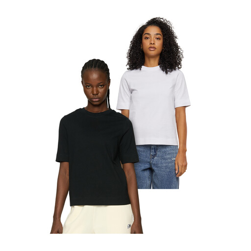 Urban Classics Ladies Classy Tee 2-Pack white+black XS