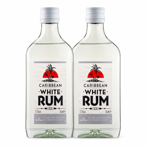 Pack of 2 - Morrisons Caribbean White Rum 35cl