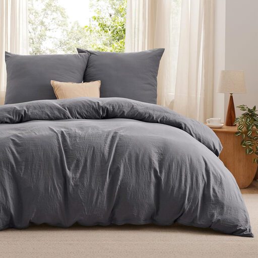 Bedshe Bettwäsche-Set 155x220 Anthrazit