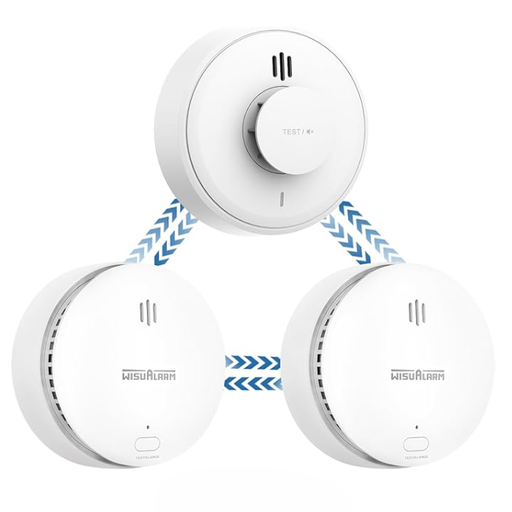 Wisualarm Interlinked Smoke and Heat Alarm Bundle