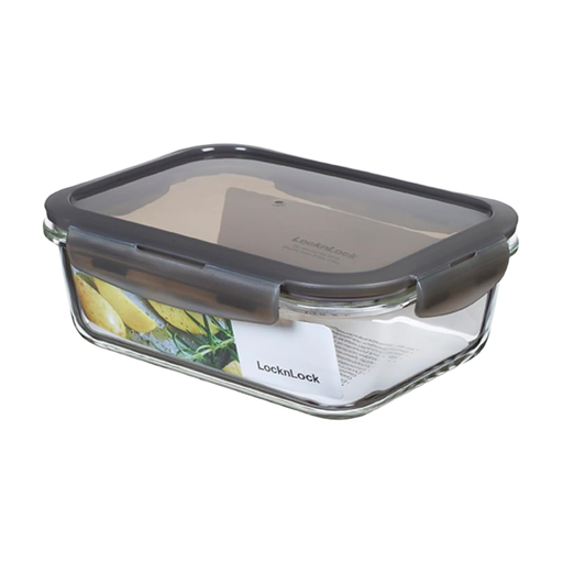 LocknLock Boroseal Heat-Resistant Glass Rectangular Food Storage Container, 1l