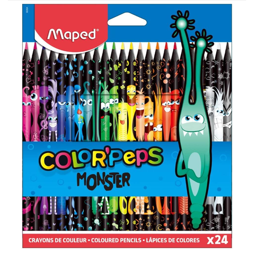 Maped Color'Peps Monster Crayons de Couleur en Résine