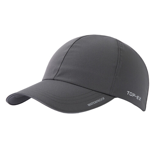 TOP-EX Waterproof All Weather Performance Running Cap Unstructured Baseball Hat Urban Storm M/L Grey