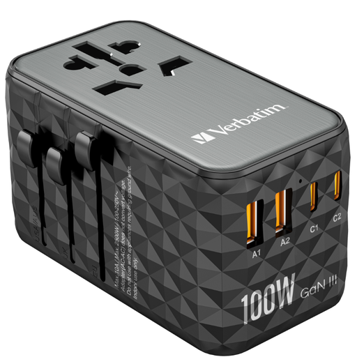Verbatim UTA-06 100W GaN III Universal Travel Adapter