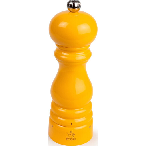 Peugeot Paris Pepper Mill in saffron yellow