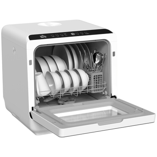 White tabletop dishwasher with a 6-litre tank