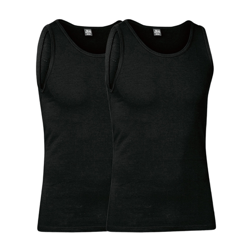 JBS GOTS Certified Organic Cotton 2-Pack Tank Tops - Black, Size S