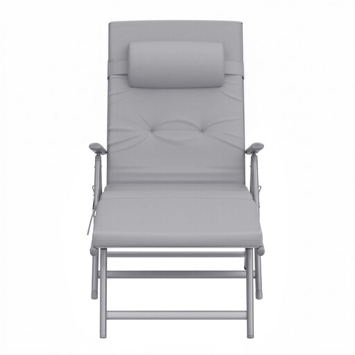 Ochama x SONGMICS Outdoor Lounge Chair, Grey