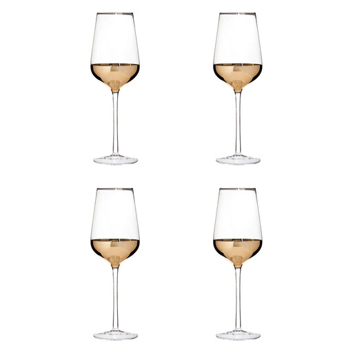 Interiors by Premier Wine Glasses Horizon Gold Dipped Set of 4