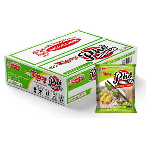 OH! RICEY Instant Pho Noodles Chicken Flavour 70g x 24pcs