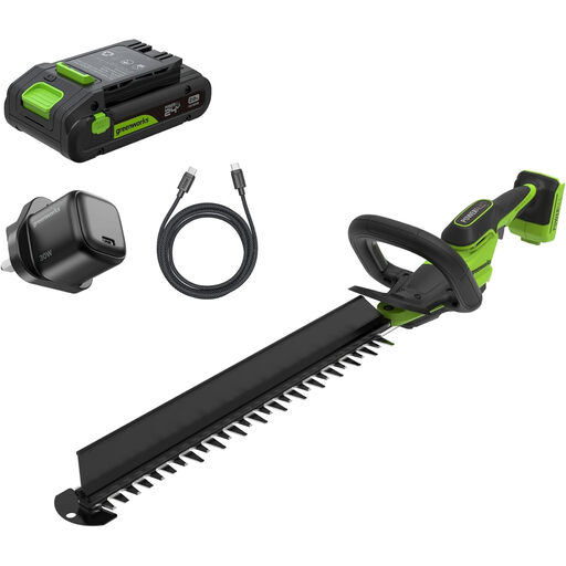 Kit Taille-haie sans fil Greenworks 24V 51cm