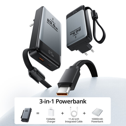 MOVESPEED 3-in-1 Power Bank, 10000mAh