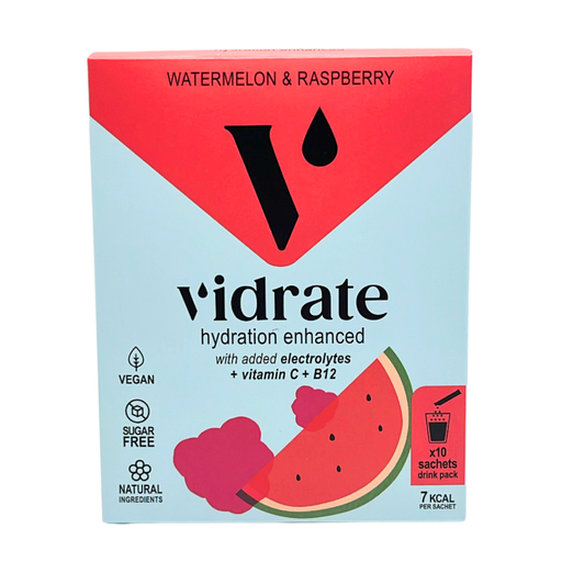 Vidrate Watermelon & Raspberry Hydration Powder, 10 × 3g