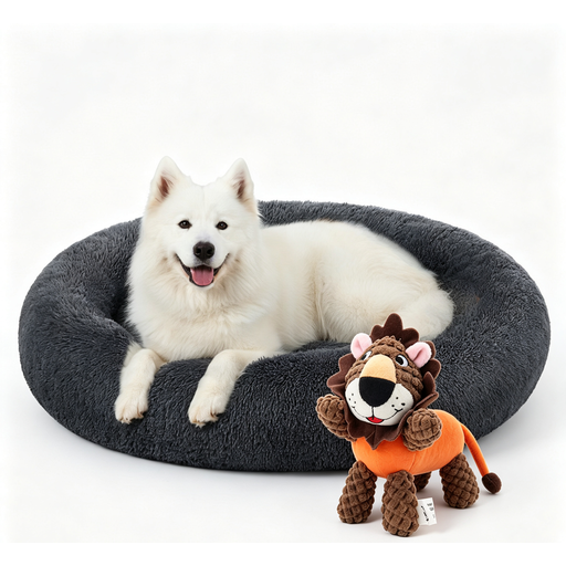 Panier de cage pour chien apaisant JOYFURNOS en peluche douce avec housse amovible
