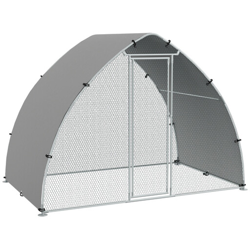 Large Outdoor Chicken Coop Aviary Enclosure in Galvanized Steel