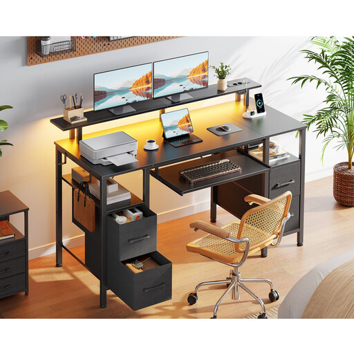 Audeze Computertisch mit USB-Anschlüssen und LED-Leiste