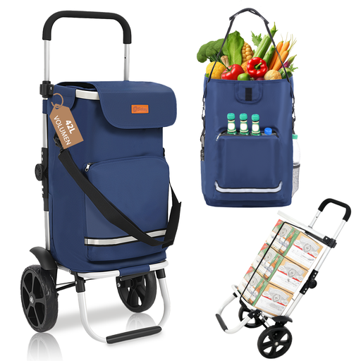 Foldable Shopping Trolley with Cooling Compartment