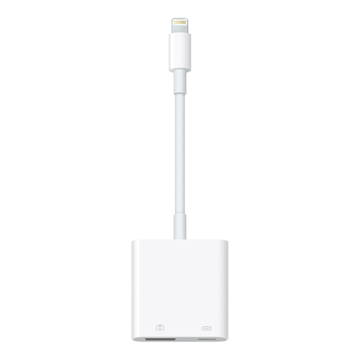 Adaptateur Lightning vers USB 3 pour appareil photo Apple, blanc